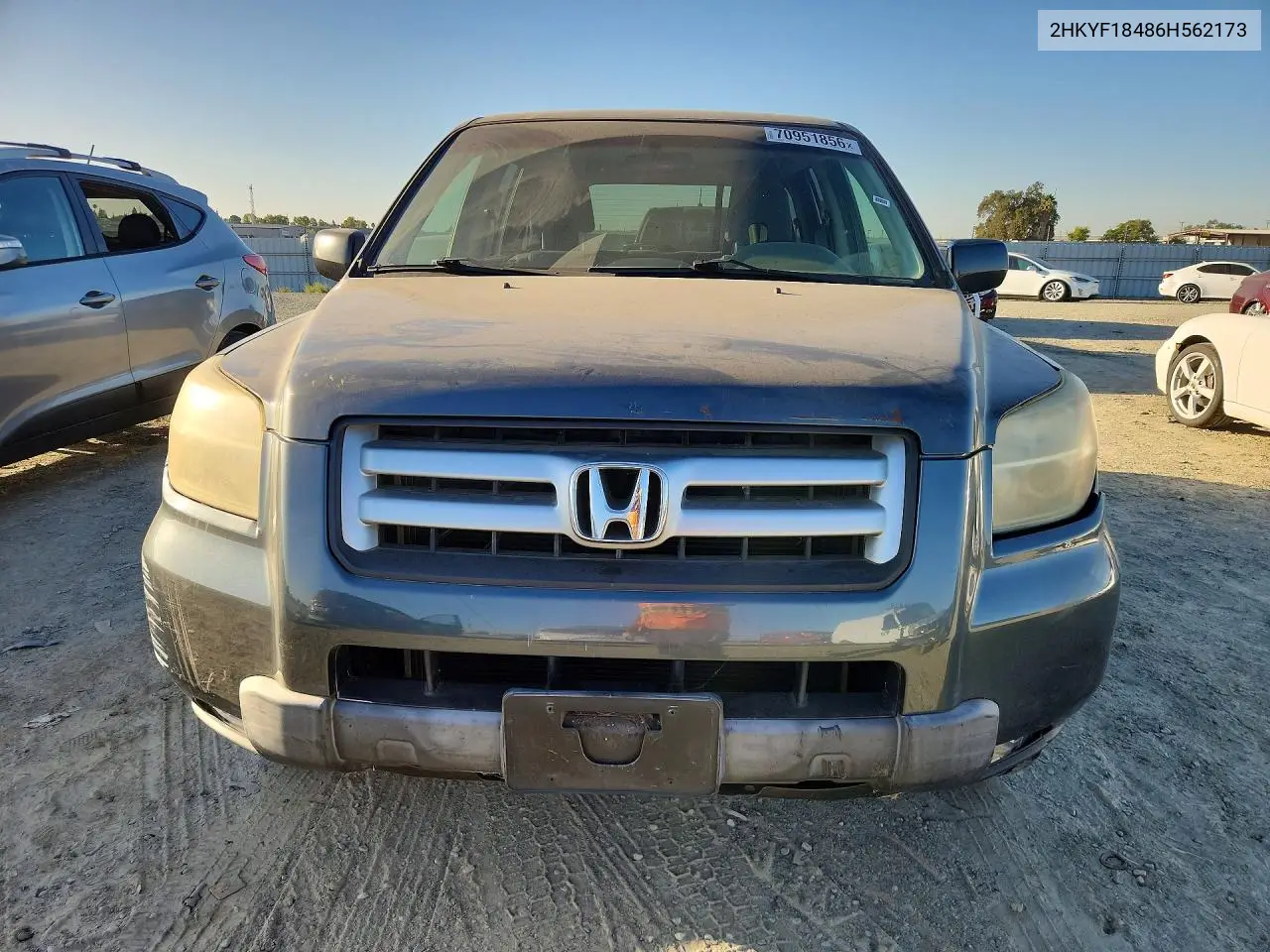 2006 HONDA PILOT VIN 2HKYF18486H562173 — фото 5