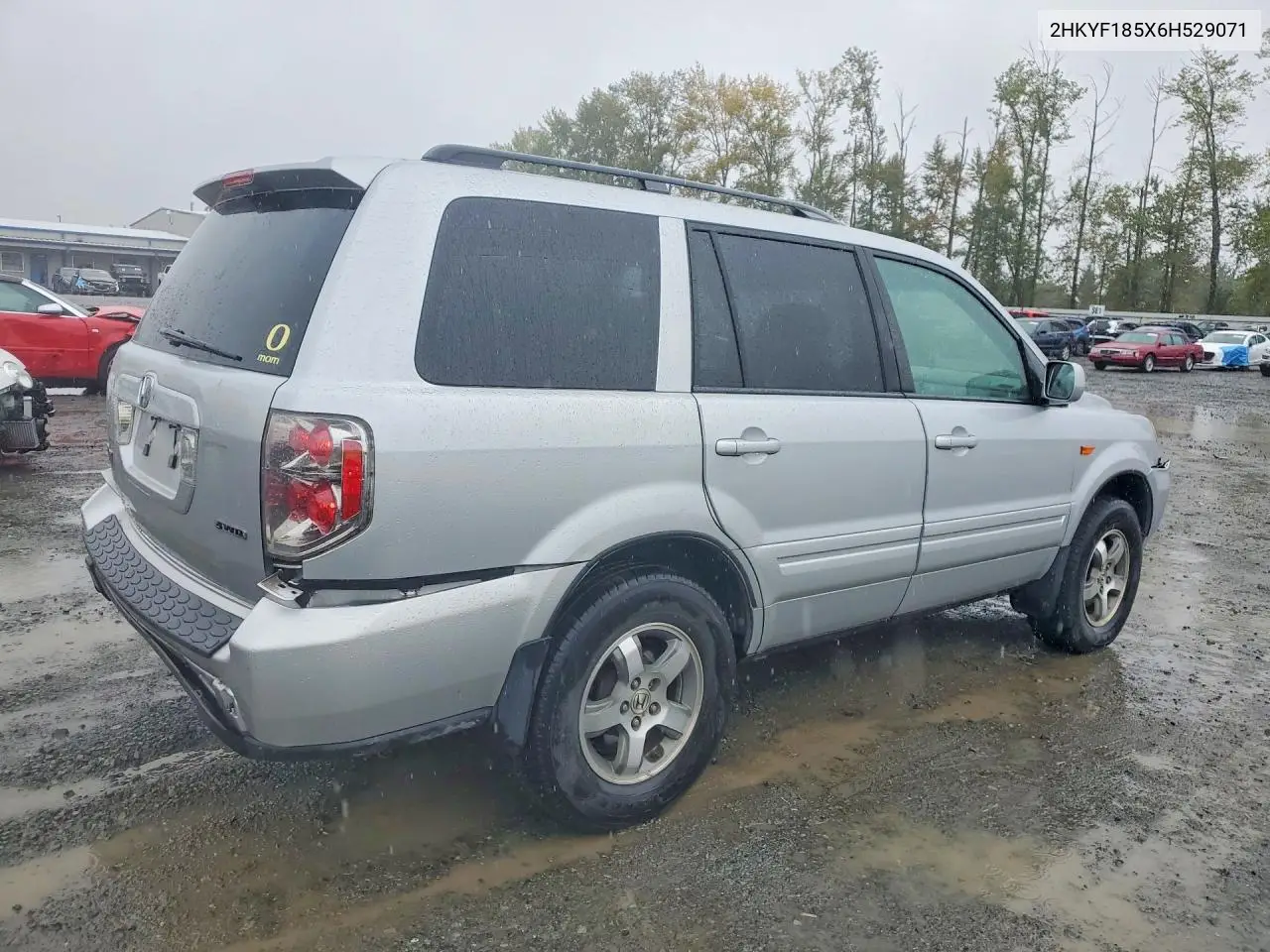 2006 HONDA PILOT VIN 2HKYF185X6H529071 — фото 3