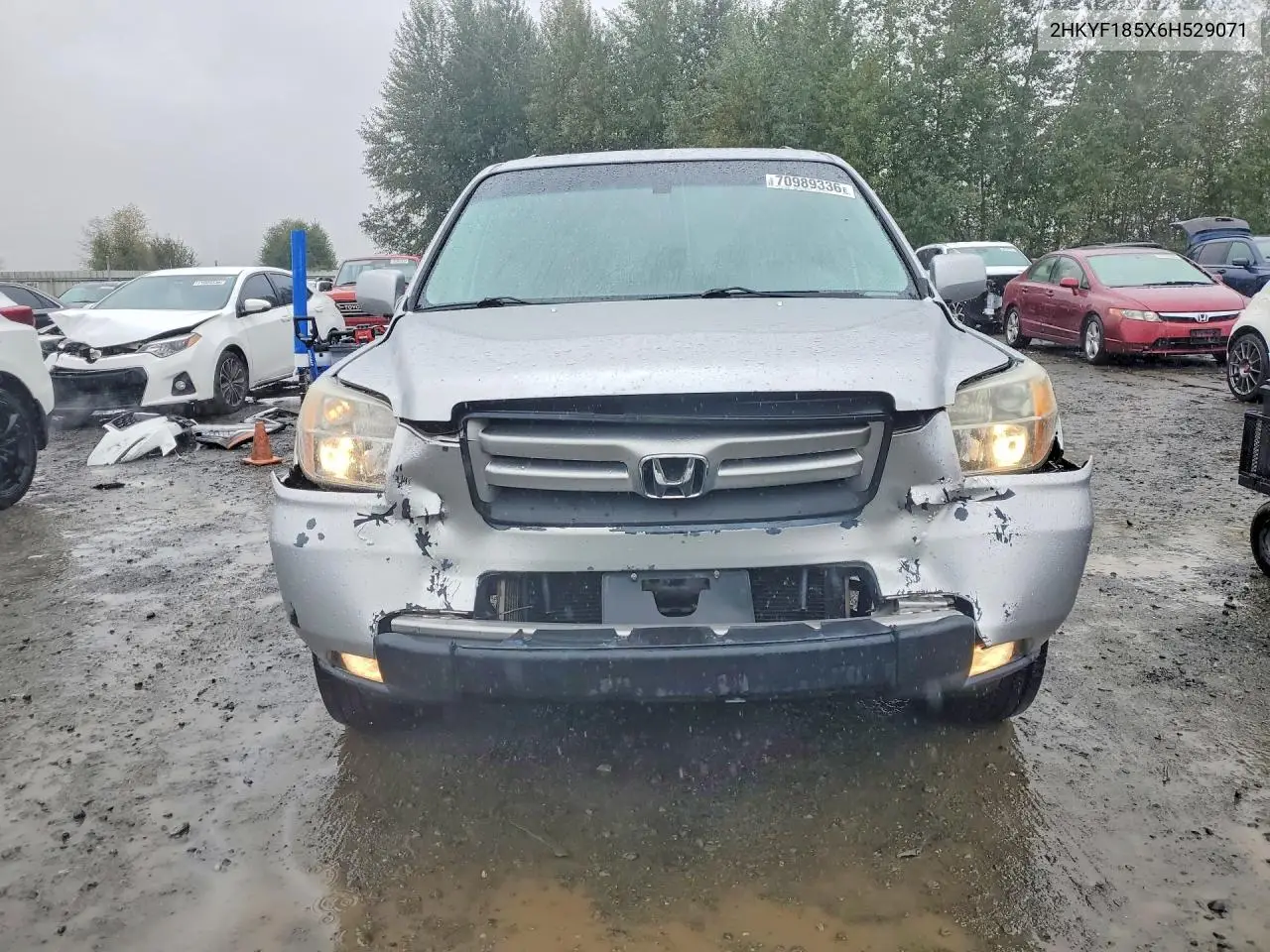 2006 HONDA PILOT VIN 2HKYF185X6H529071 — фото 5