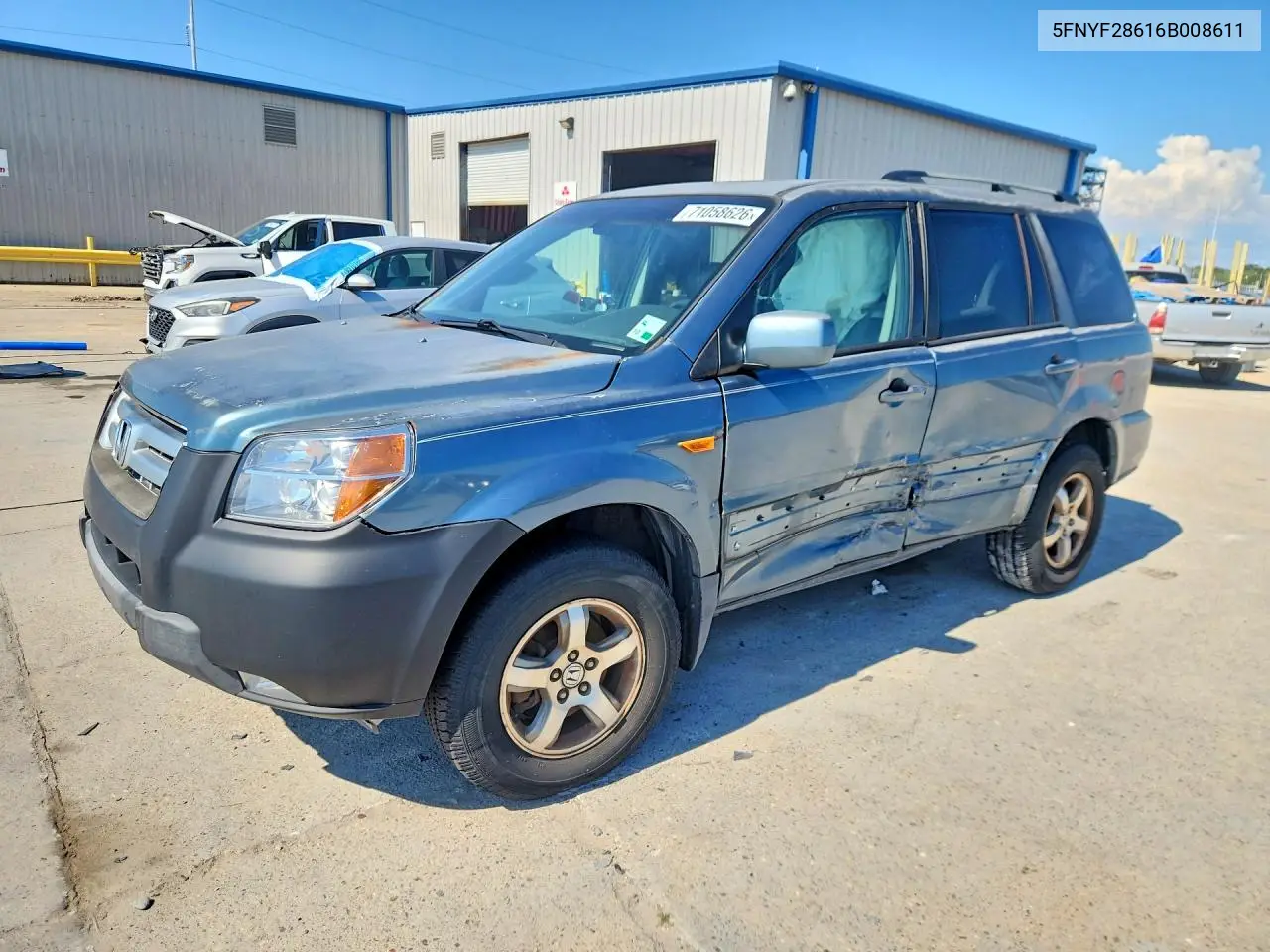 HONDA PILOT 2006, VIN 5FNYF28616B008611