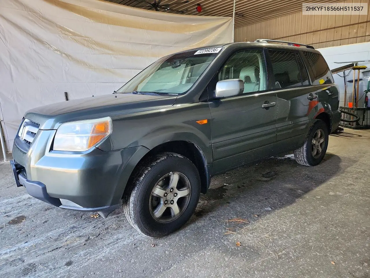 HONDA PILOT 2006, VIN 2HKYF18566H511537