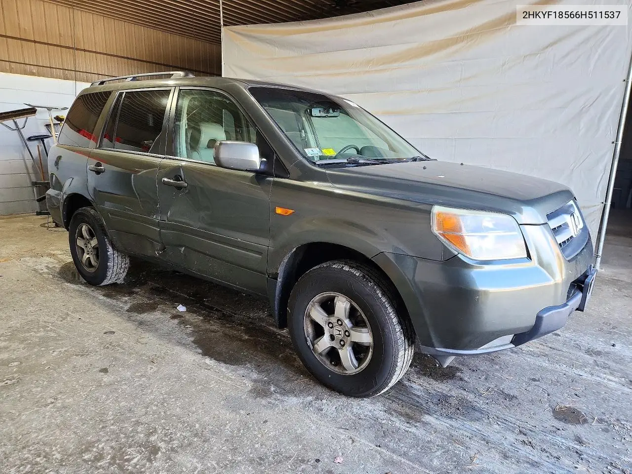 2006 HONDA PILOT VIN 2HKYF18566H511537 — фото 4