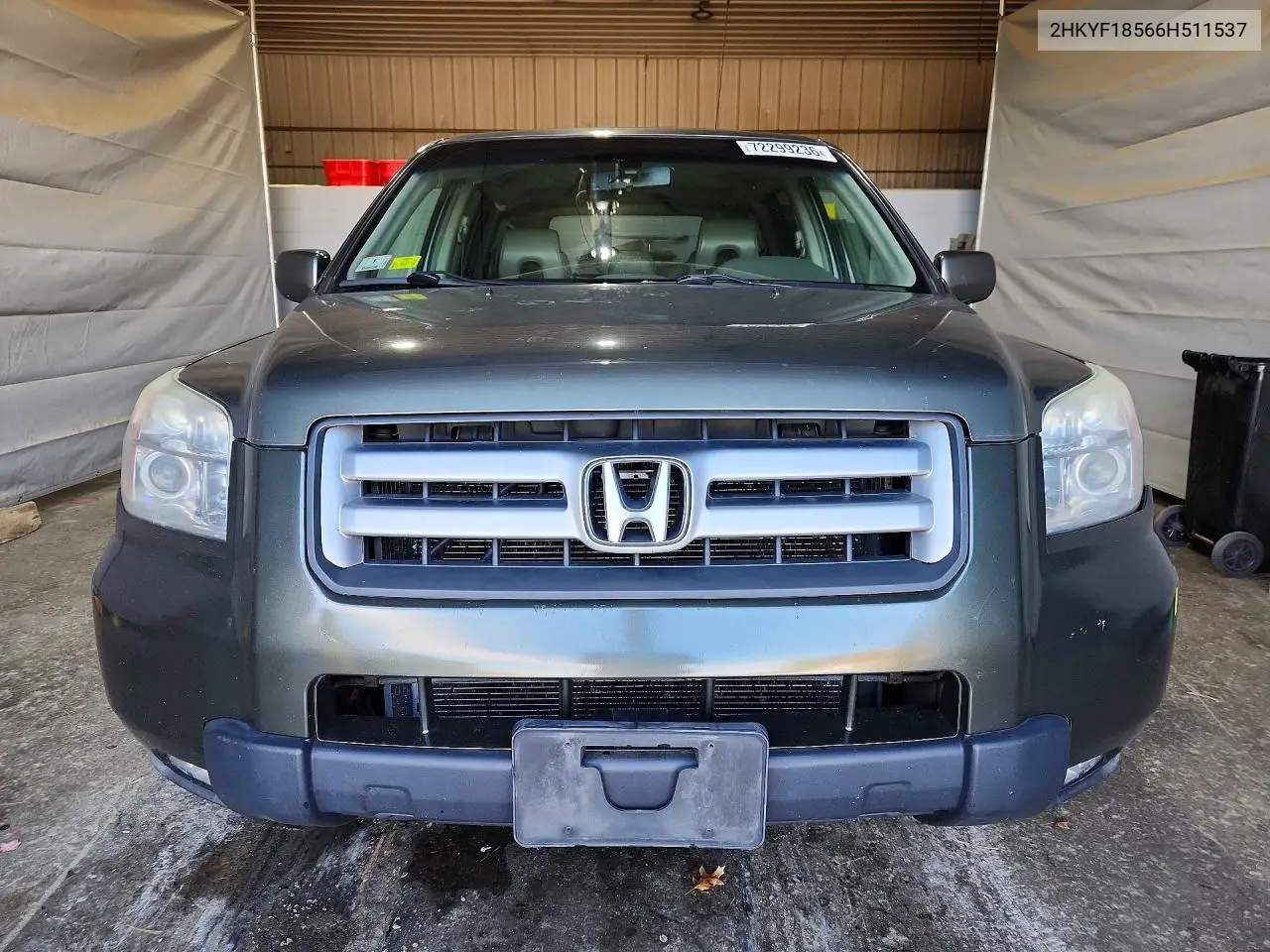 2006 HONDA PILOT VIN 2HKYF18566H511537 — фото 5