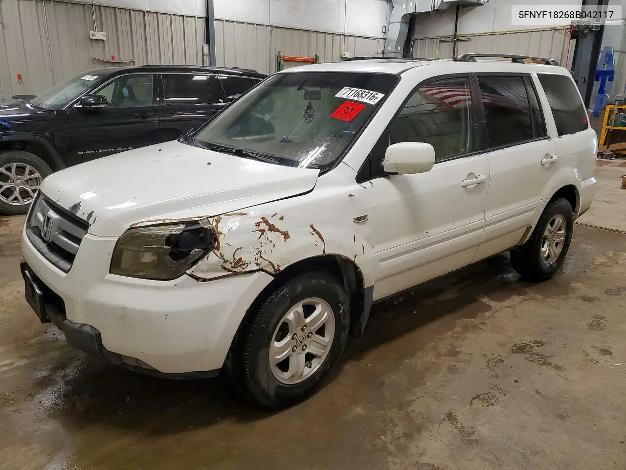 HONDA PILOT 2008, VIN 5FNYF18268B042117
