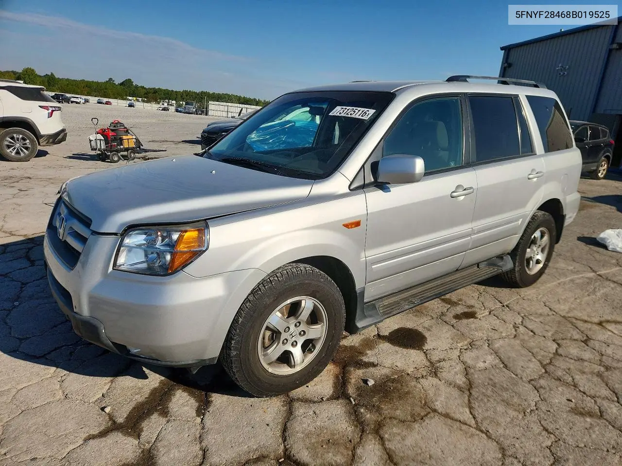 HONDA PILOT 2008, VIN 5FNYF28468B019525