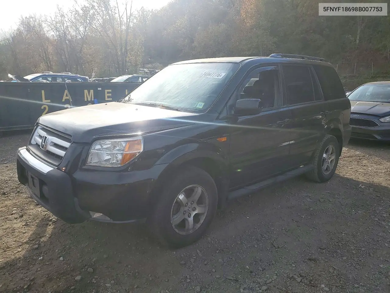 HONDA PILOT 2008, VIN 5FNYF18698B007753