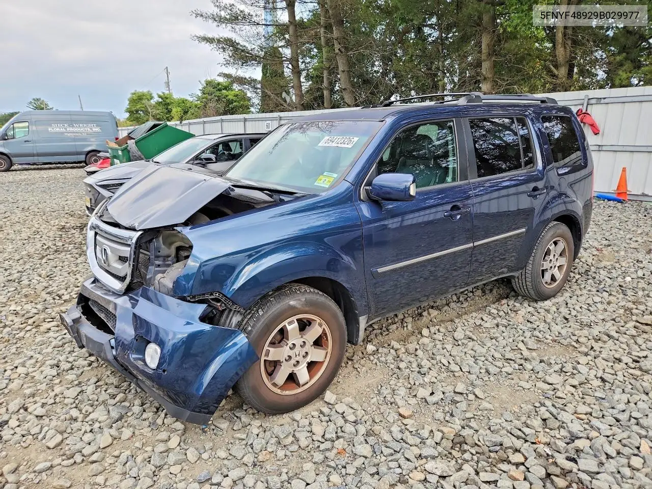 HONDA PILOT 2009, VIN 5FNYF48929B029977