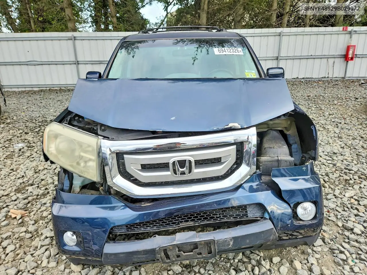 2009 HONDA PILOT VIN 5FNYF48929B029977 — фото 5
