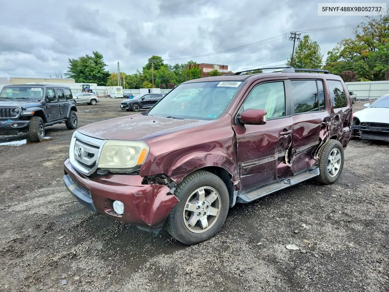 HONDA PILOT 2009, VIN 5FNYF488X9B052737