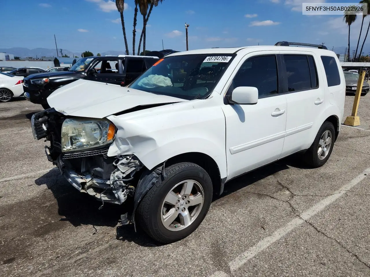 HONDA PILOT 2010, VIN 5FNYF3H50AB022926