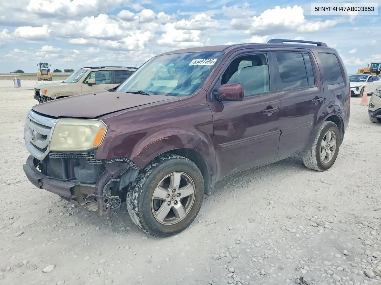 HONDA PILOT 2010, VIN 5FNYF4H47AB003853