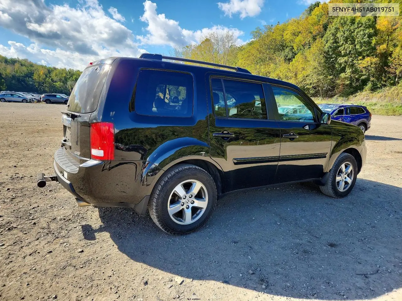 2010 HONDA PILOT VIN 5FNYF4H51AB019751 — фото 3