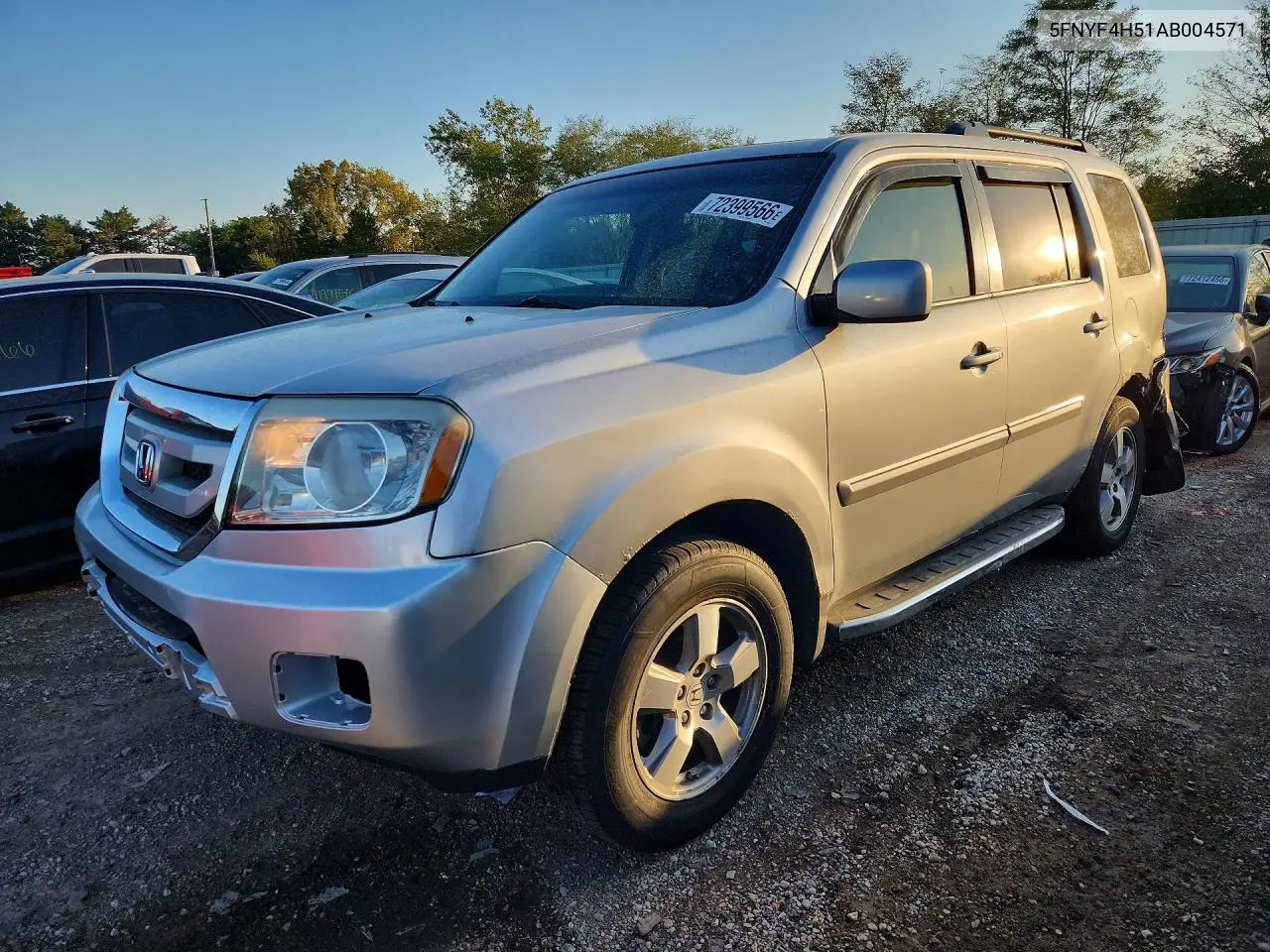 HONDA PILOT 2010, VIN 5FNYF4H51AB004571