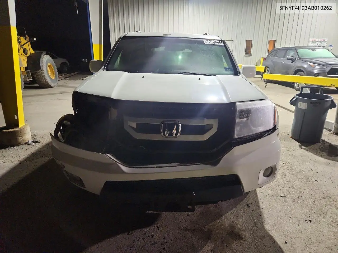 2010 HONDA PILOT VIN 5FNYF4H93AB010262 — фото 5