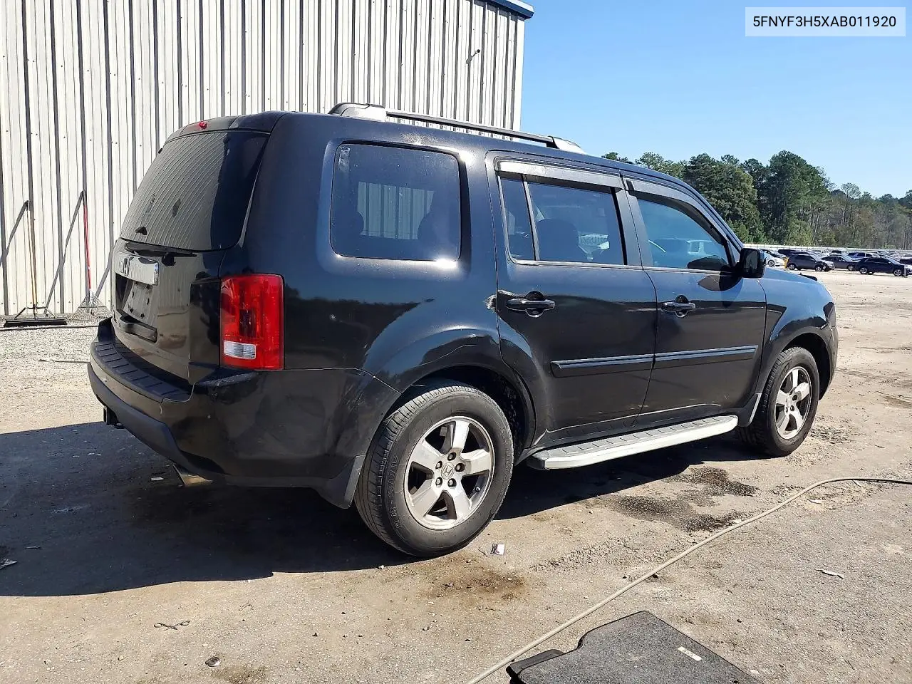 2010 HONDA PILOT VIN 5FNYF3H5XAB011920 — фото 3