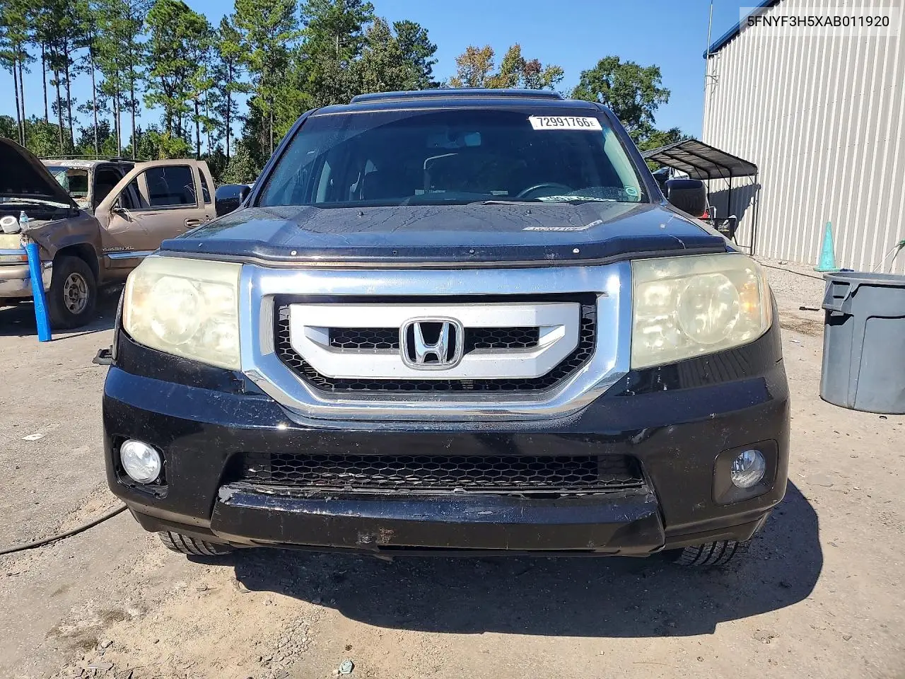 2010 HONDA PILOT VIN 5FNYF3H5XAB011920 — фото 5