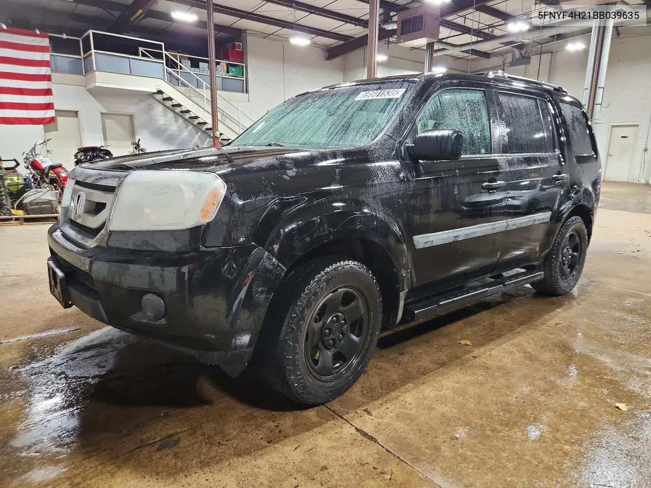 HONDA PILOT 2011, VIN 5FNYF4H21BB039635