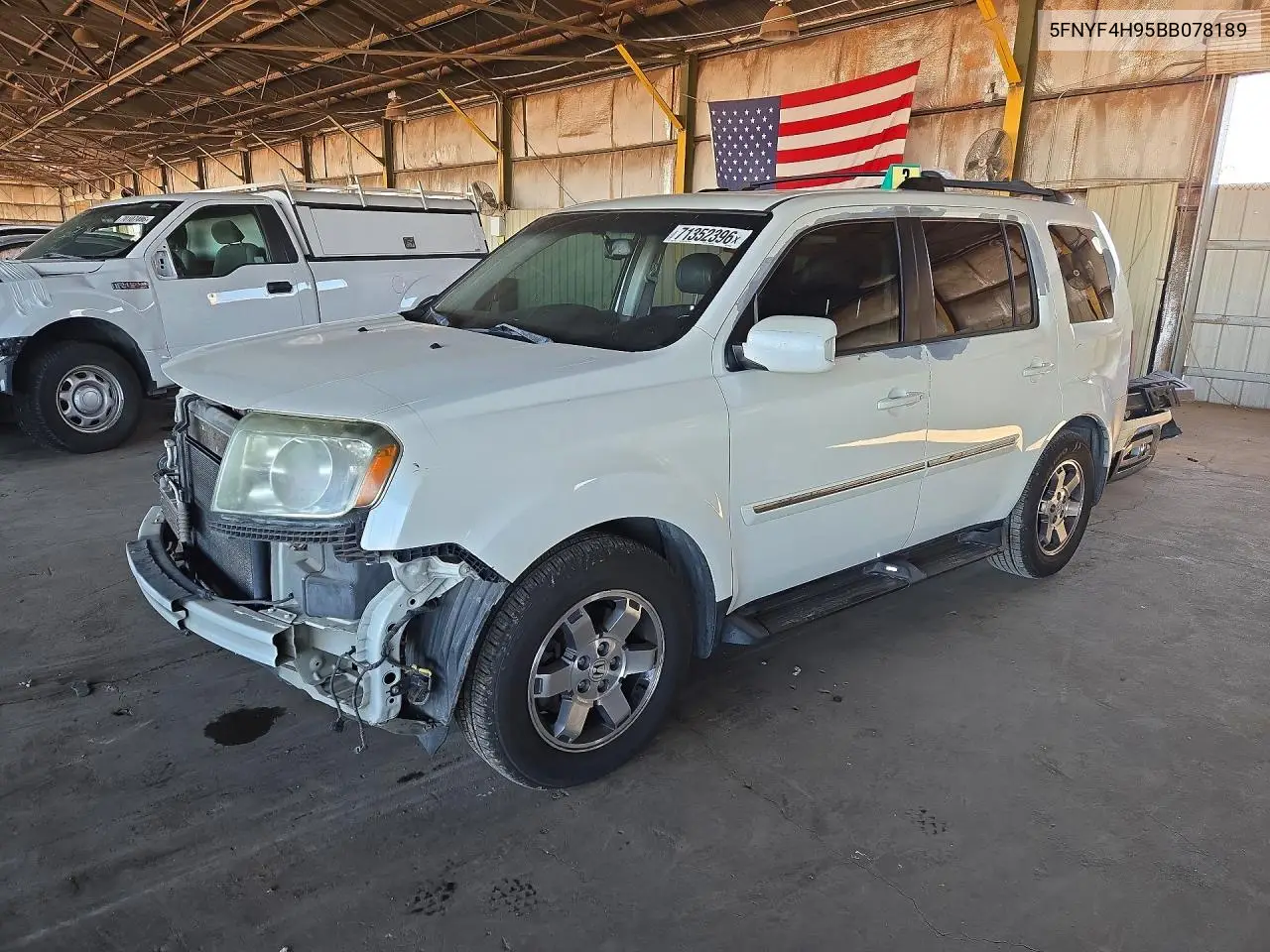 HONDA PILOT 2011, VIN 5FNYF4H95BB078189