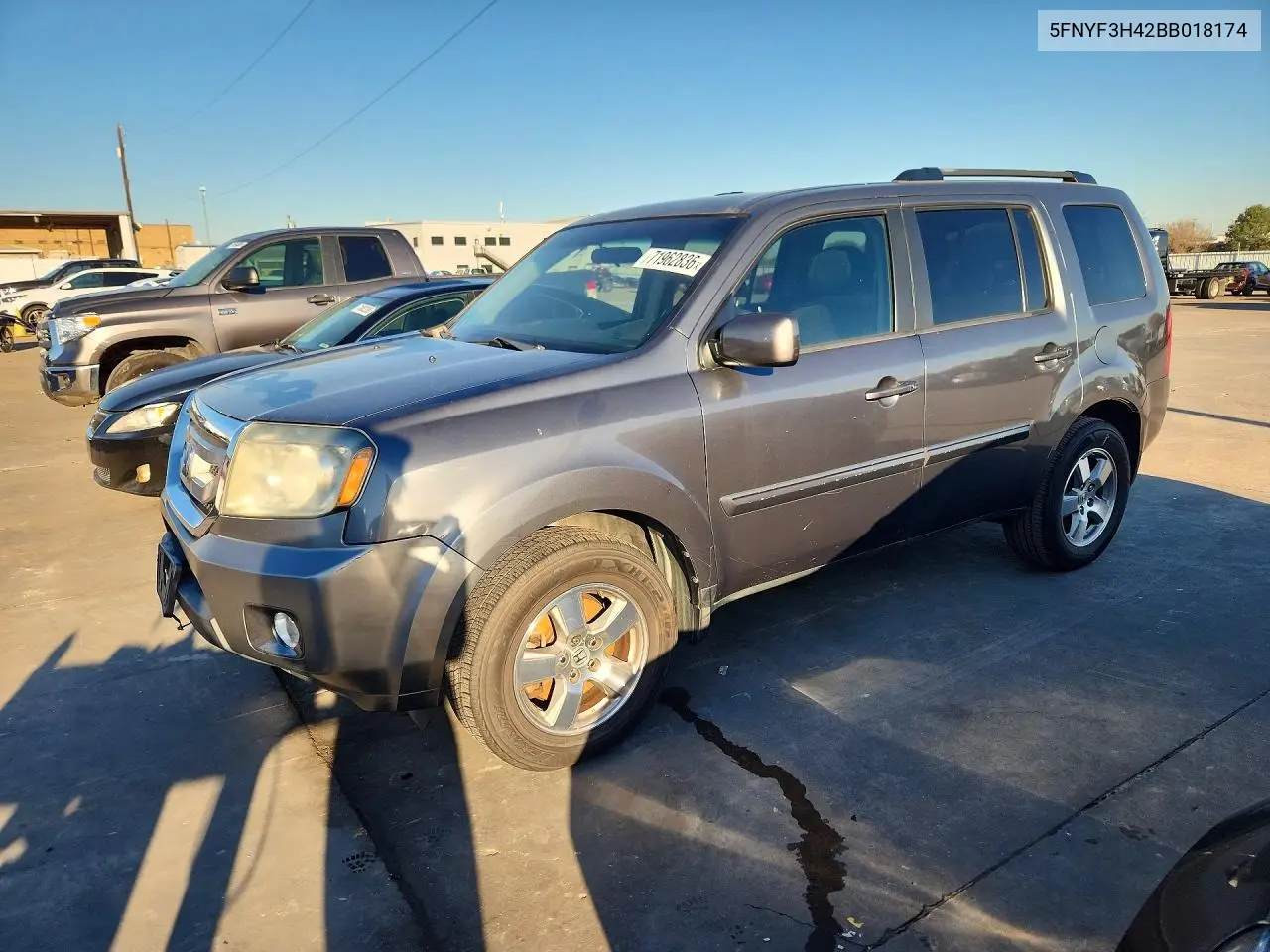 HONDA PILOT 2011, VIN 5FNYF3H42BB018174