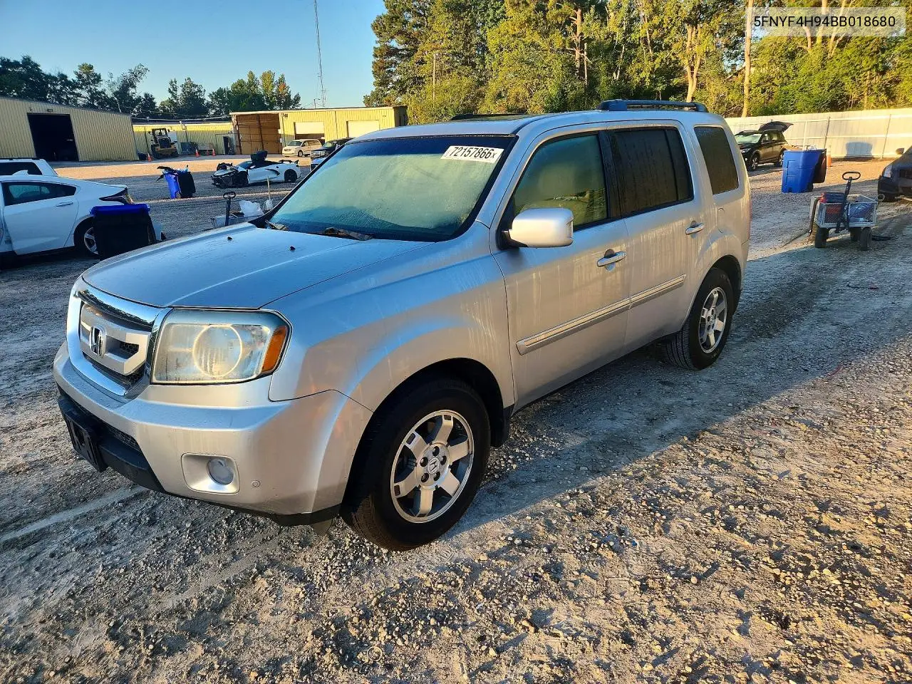 HONDA PILOT 2011, VIN 5FNYF4H94BB018680
