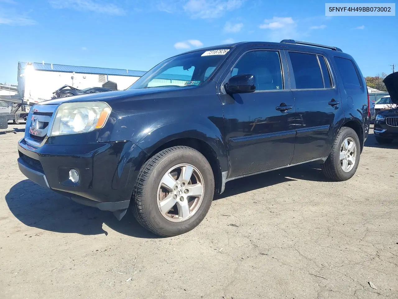 HONDA PILOT 2011, VIN 5FNYF4H49BB073002