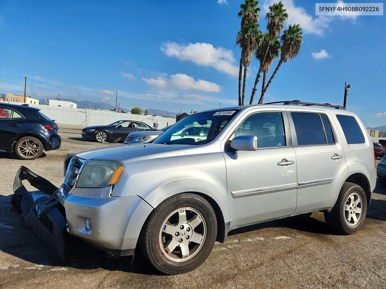 HONDA PILOT 2011, VIN 5FNYF4H90BB092226