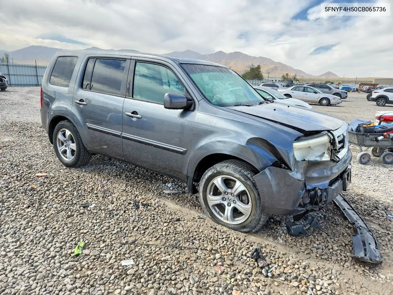 2012 HONDA PILOT VIN 5FNYF4H50CB065736 — фото 4