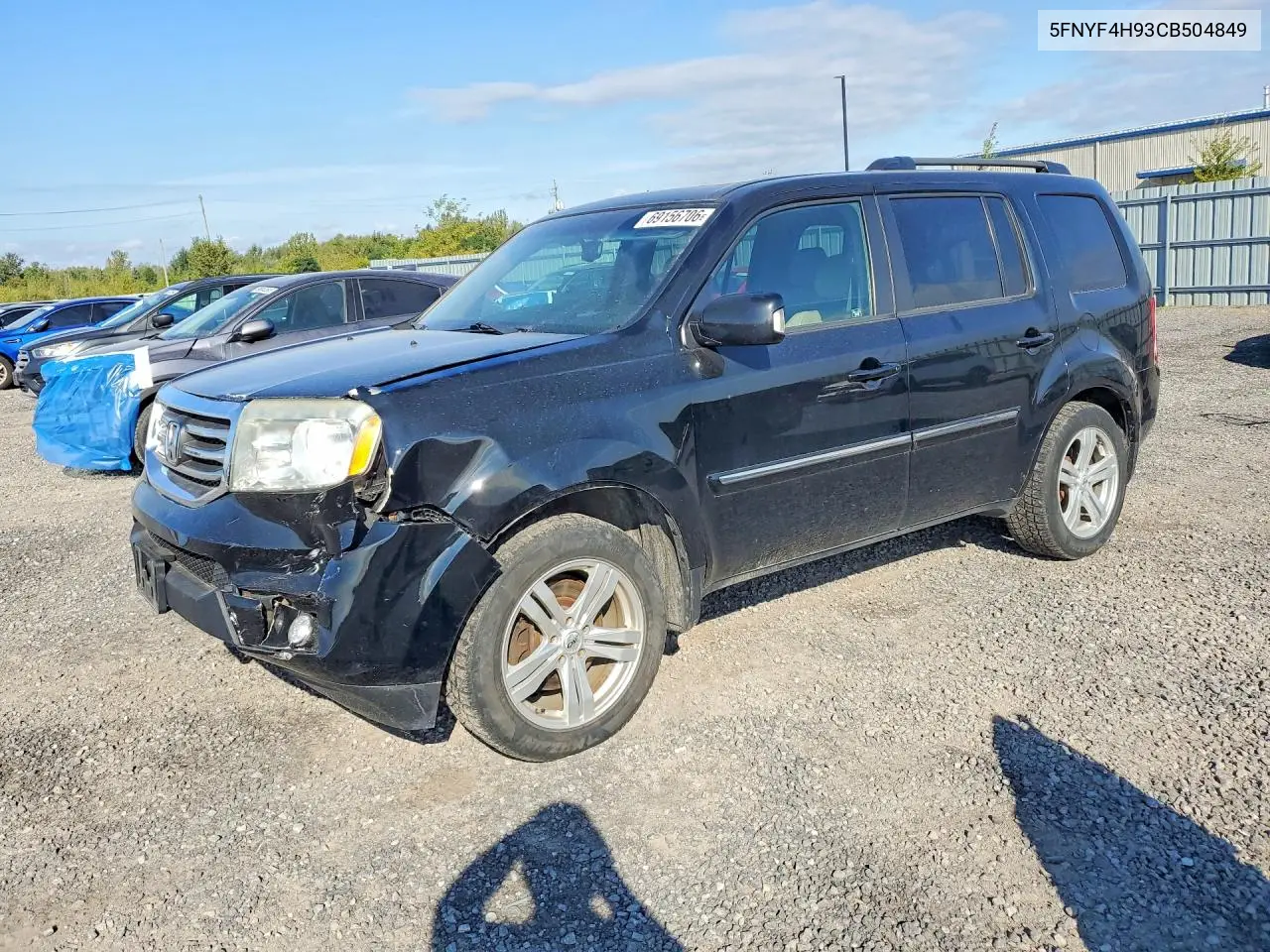 2012 HONDA PILOT VIN 5FNYF4H93CB504849 — фото 5