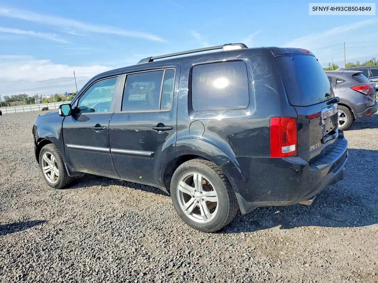 HONDA PILOT 2012, VIN 5FNYF4H93CB504849