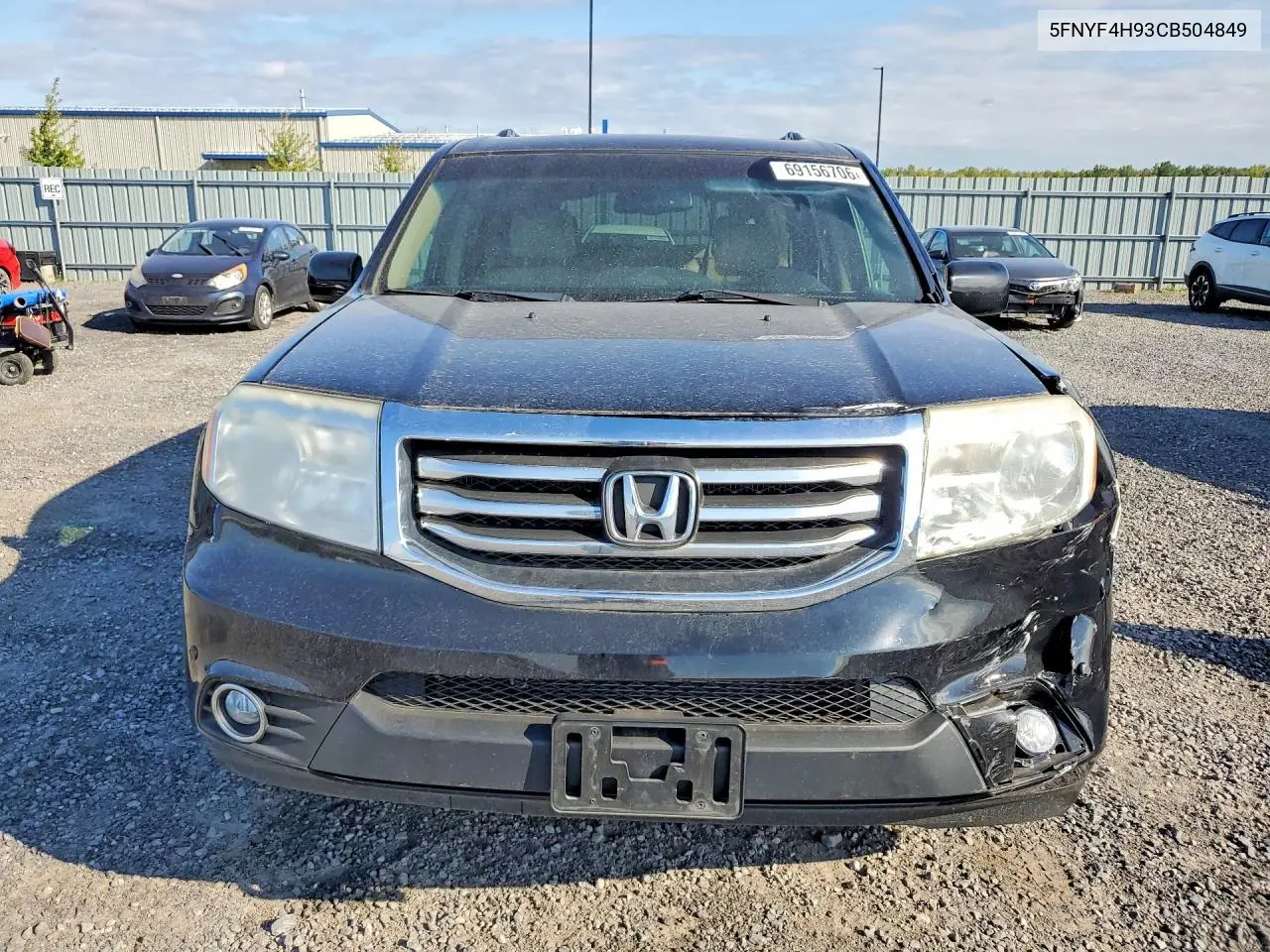 2012 HONDA PILOT VIN 5FNYF4H93CB504849 — фото 4