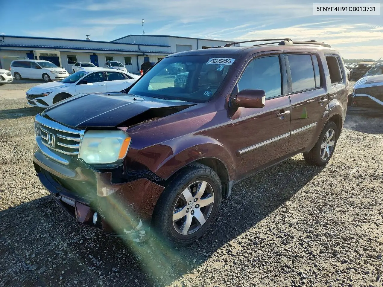 HONDA PILOT 2012, VIN 5FNYF4H91CB013731