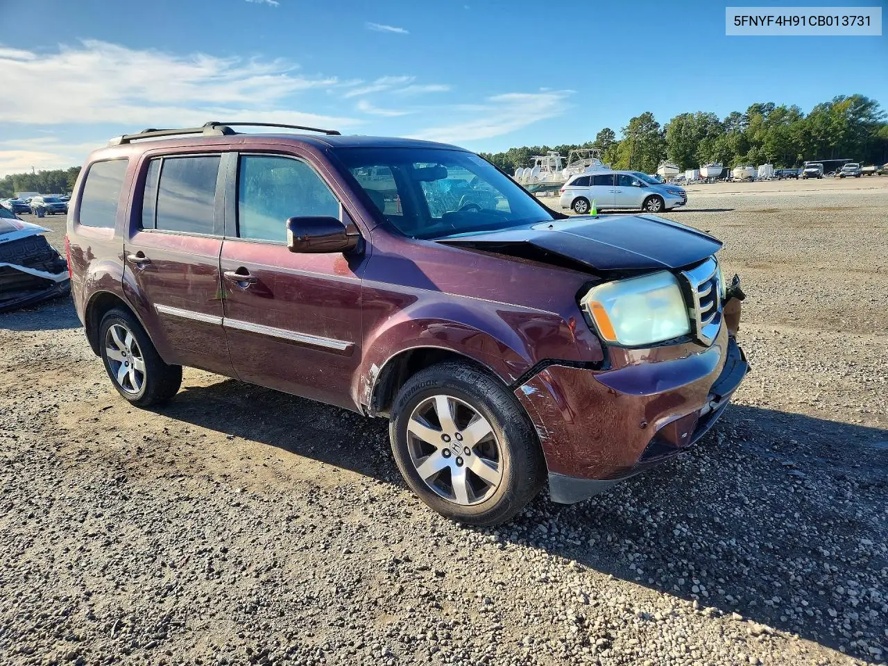 2012 HONDA PILOT VIN 5FNYF4H91CB013731 — фото 4