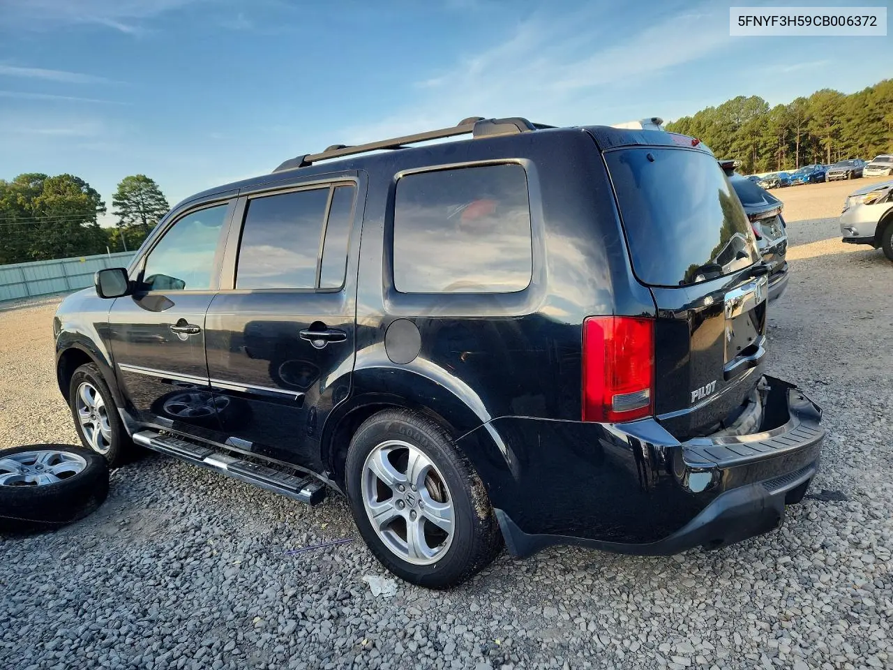 2012 HONDA PILOT VIN 5FNYF3H59CB006372 — фото 2