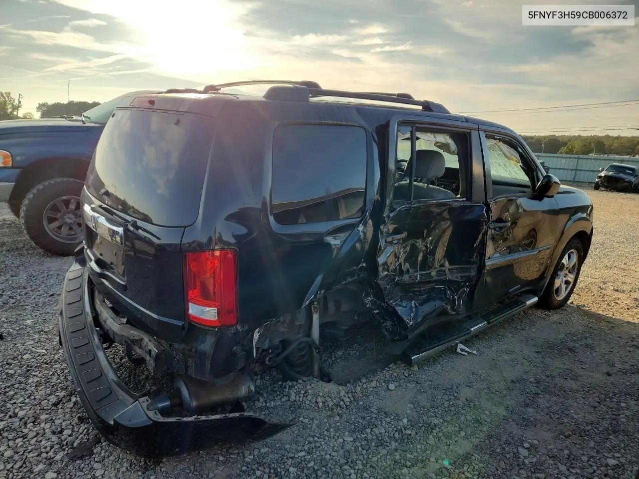 2012 HONDA PILOT VIN 5FNYF3H59CB006372 — фото 3