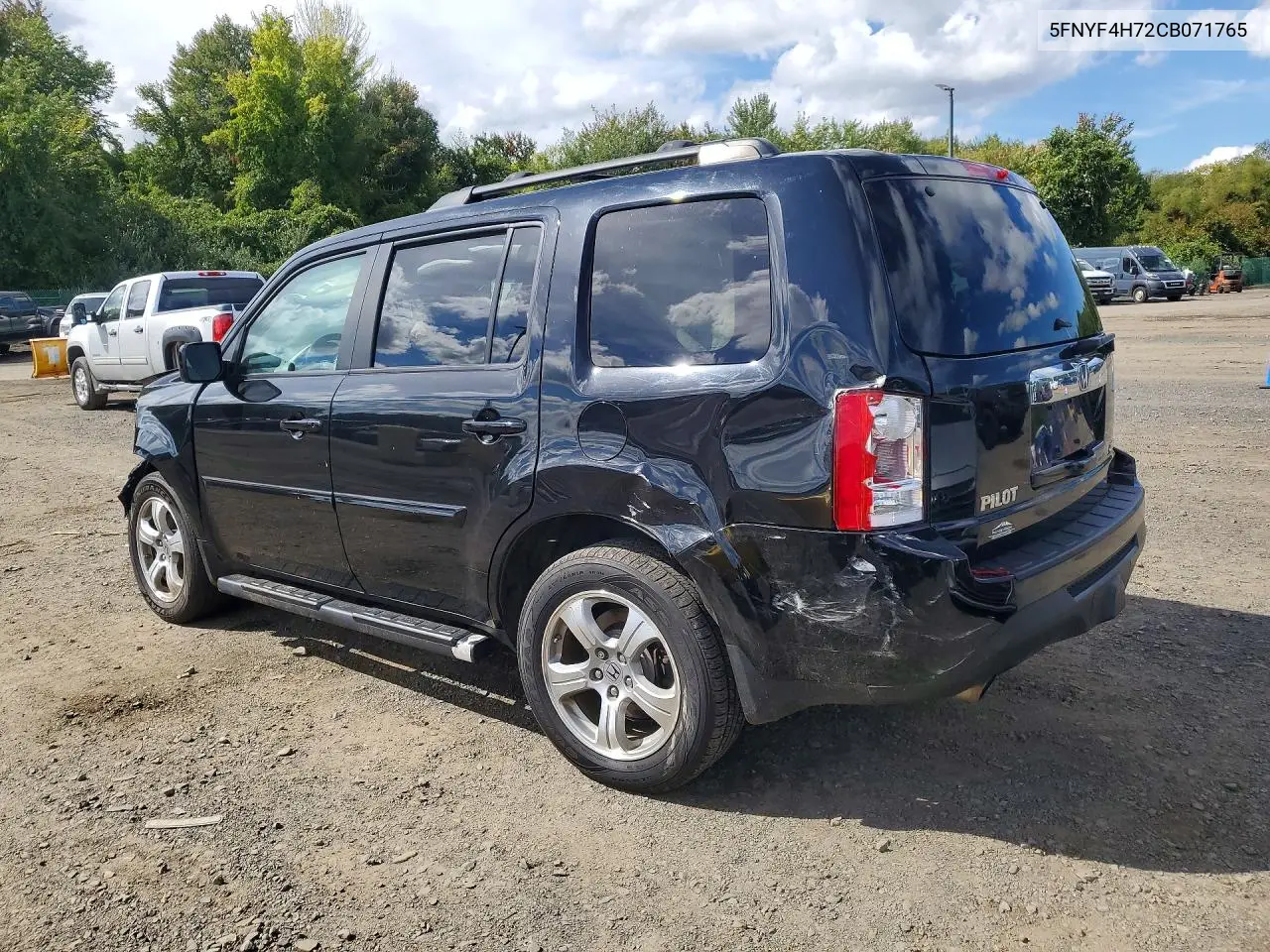 2012 HONDA PILOT VIN 5FNYF4H72CB071765 — фото 2
