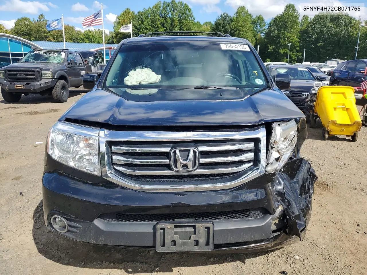 2012 HONDA PILOT VIN 5FNYF4H72CB071765 — фото 5