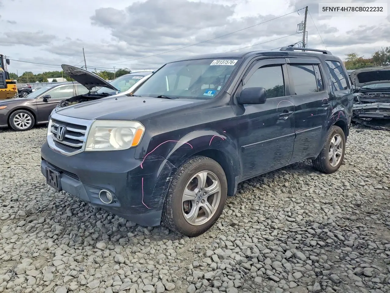 HONDA PILOT 2012, VIN 5FNYF4H78CB022232