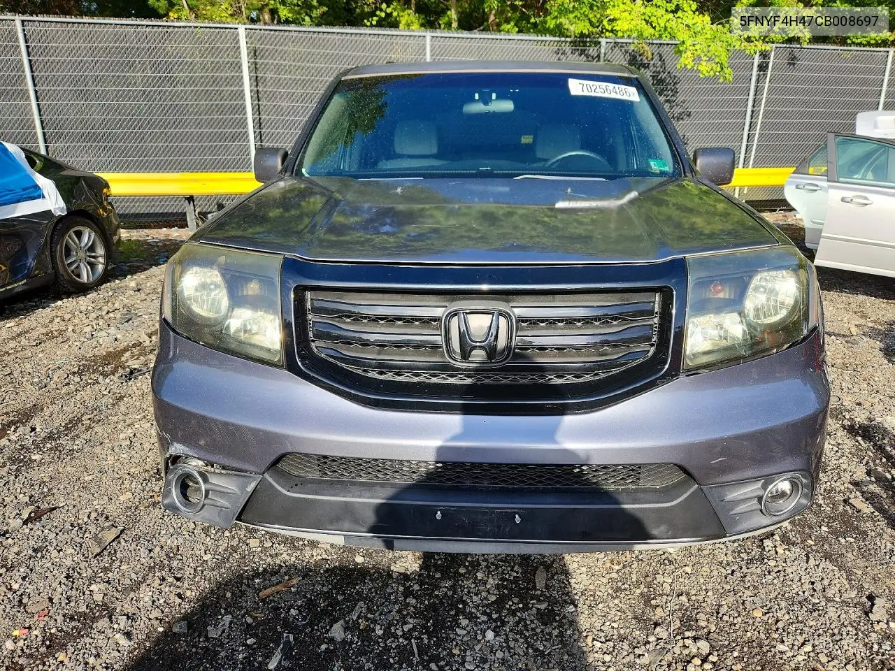 2012 HONDA PILOT VIN 5FNYF4H47CB008697 — фото 5