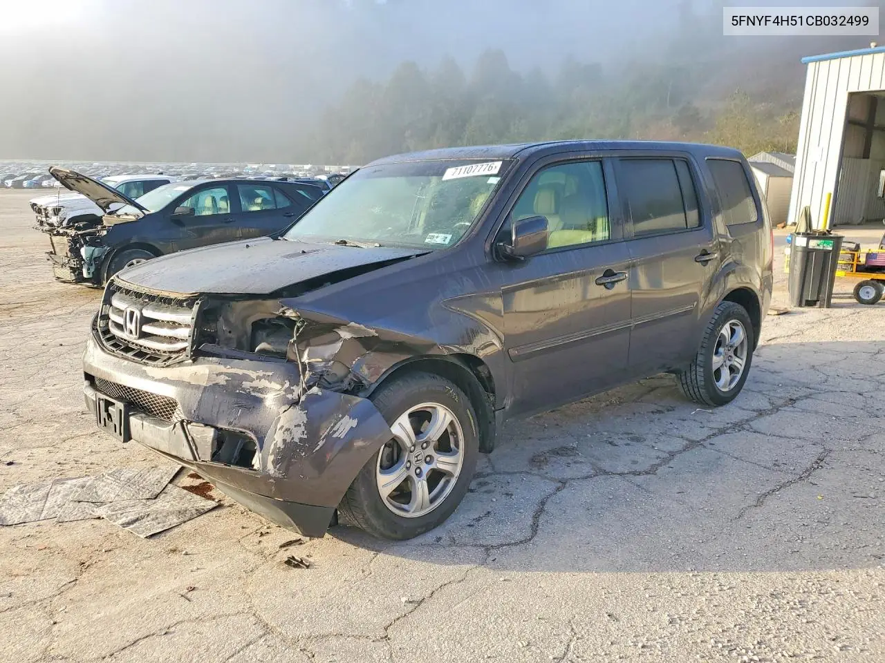HONDA PILOT 2012, VIN 5FNYF4H51CB032499