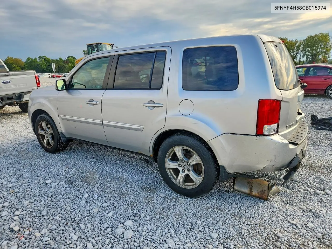 2012 HONDA PILOT VIN 5FNYF4H58CB015974 — фото 2