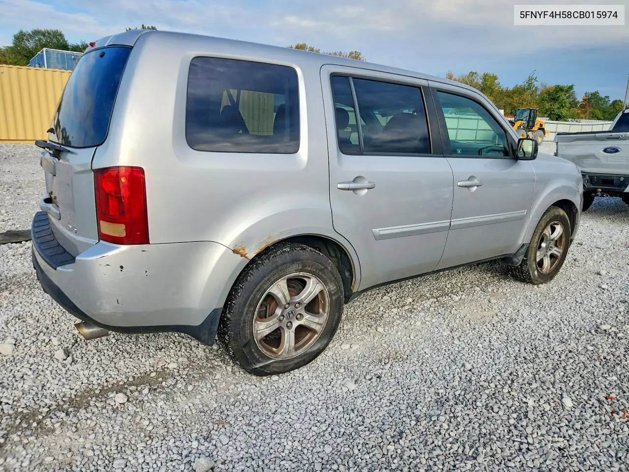 2012 HONDA PILOT VIN 5FNYF4H58CB015974 — фото 3
