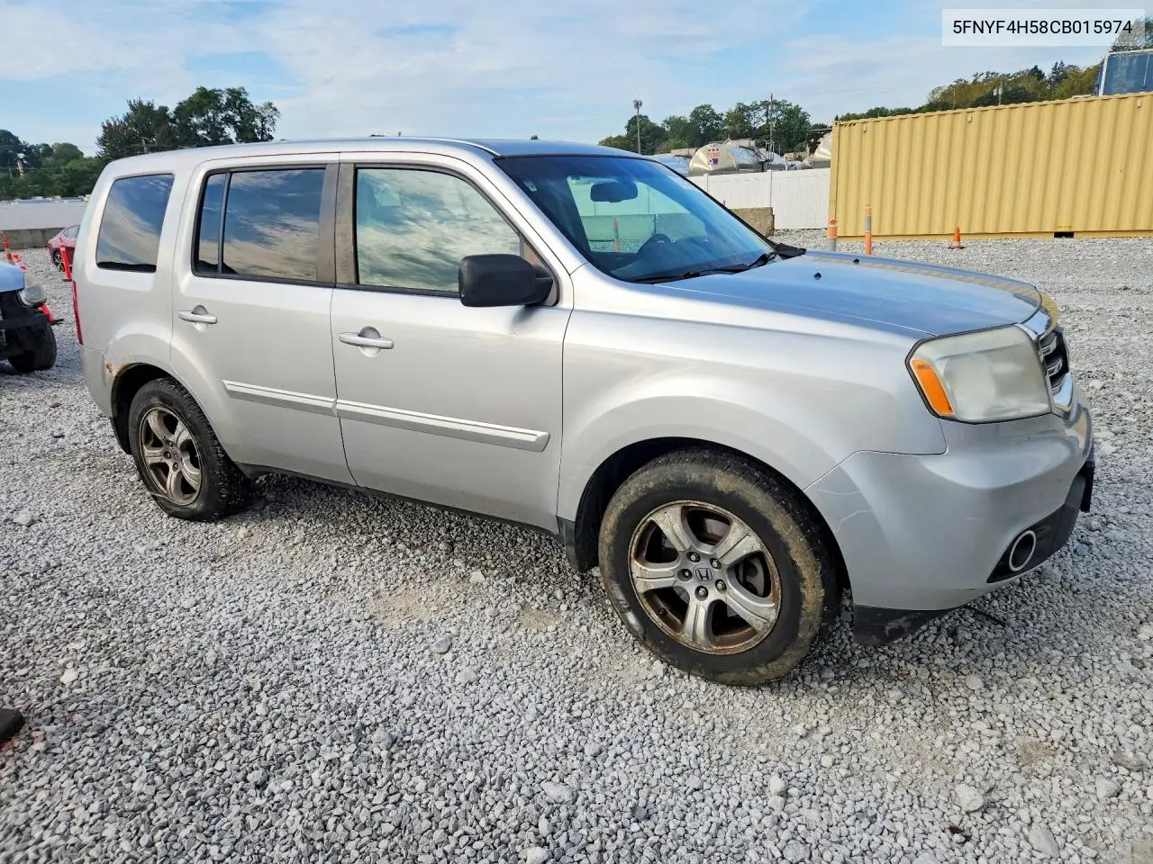 2012 HONDA PILOT VIN 5FNYF4H58CB015974 — фото 4