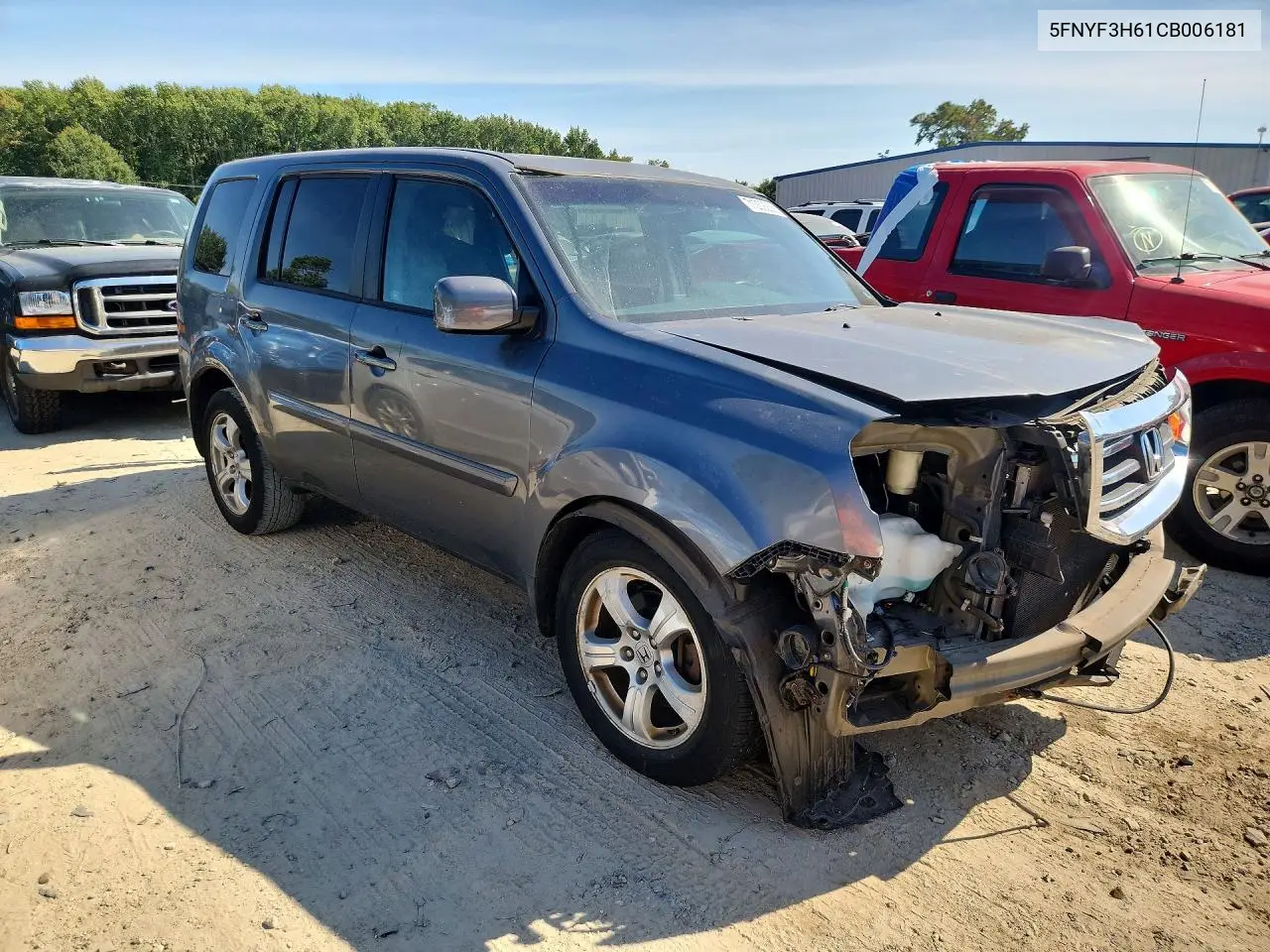 2012 HONDA PILOT VIN 5FNYF3H61CB006181 — фото 4