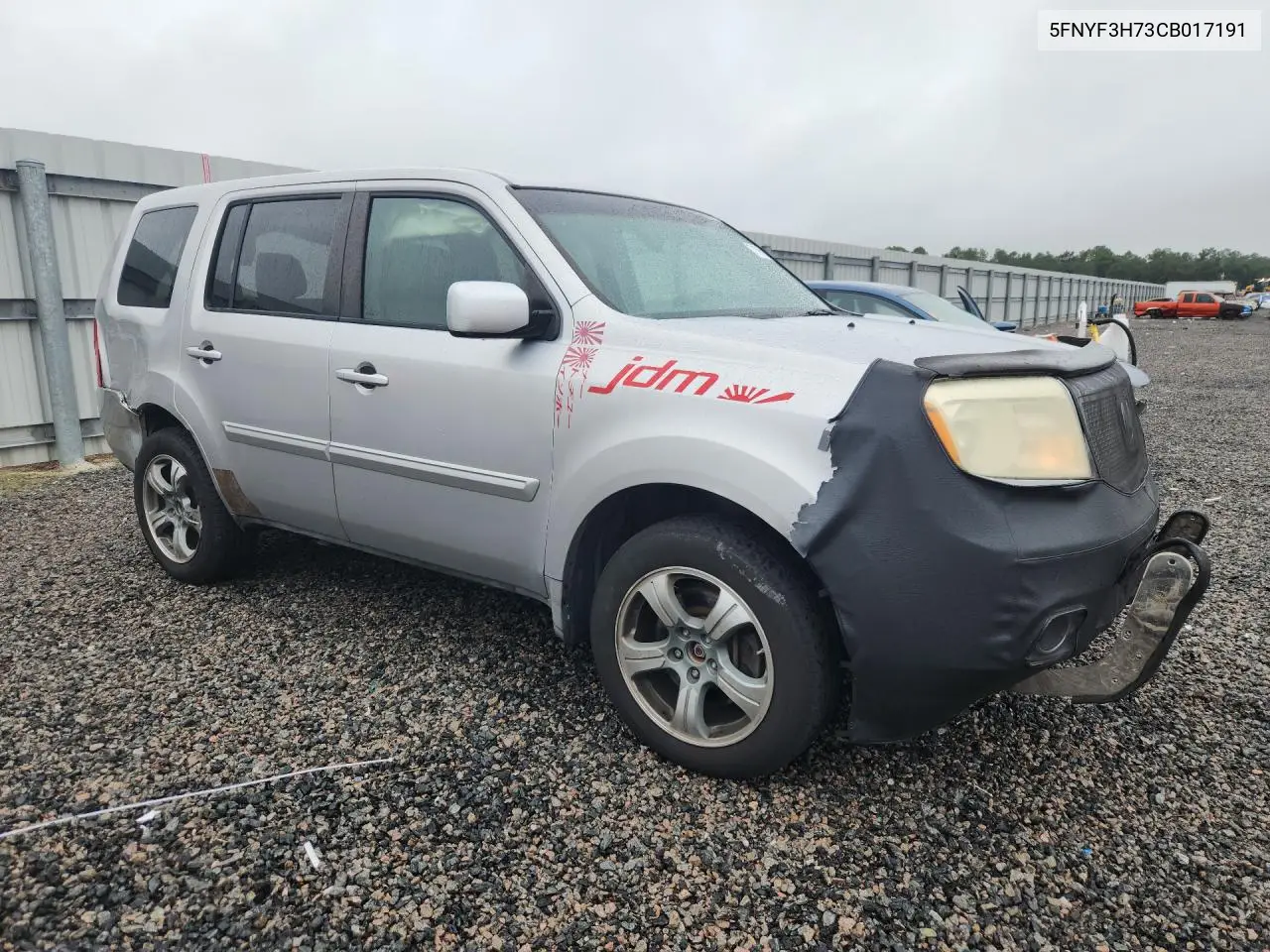 2012 HONDA PILOT VIN 5FNYF3H73CB017191 — фото 4
