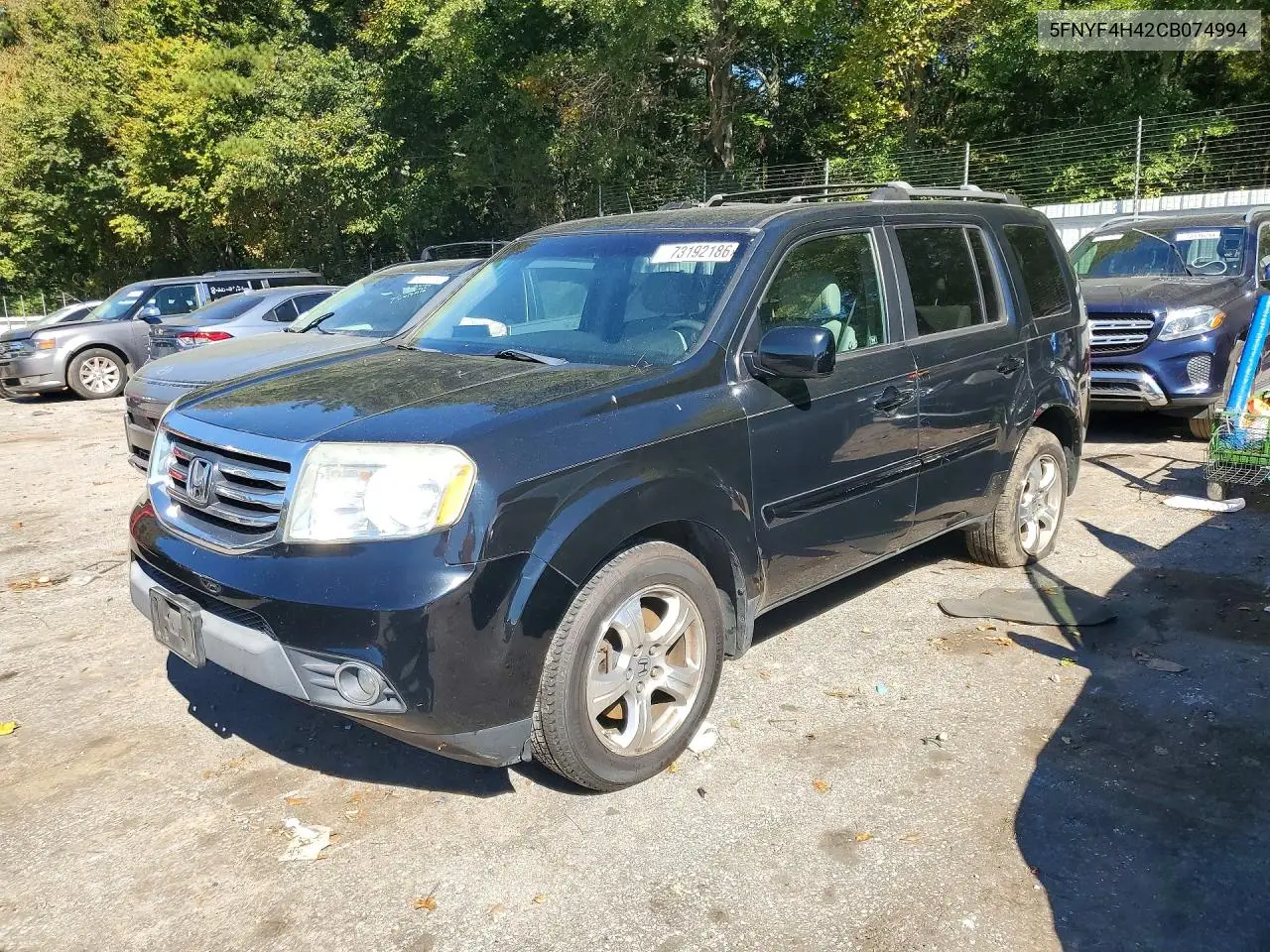 HONDA PILOT 2012, VIN 5FNYF4H42CB074994