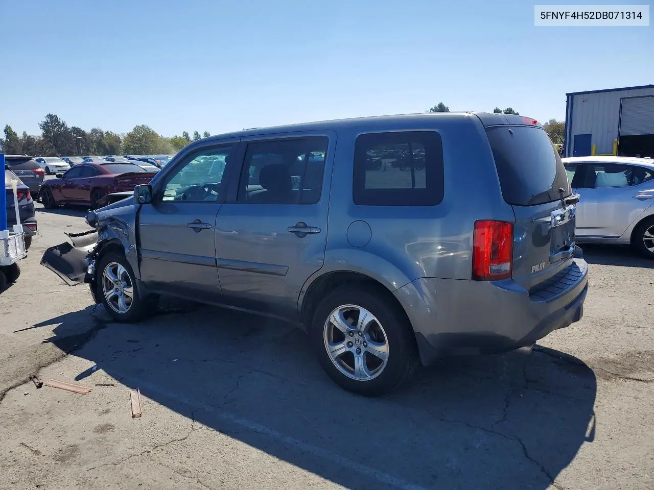 2013 HONDA PILOT VIN 5FNYF4H52DB071314 — фото 2