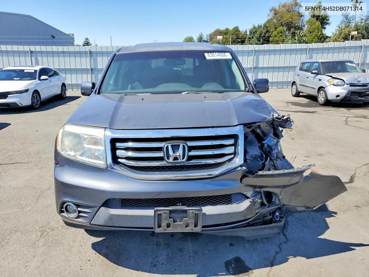 2013 HONDA PILOT VIN 5FNYF4H52DB071314 — фото 5
