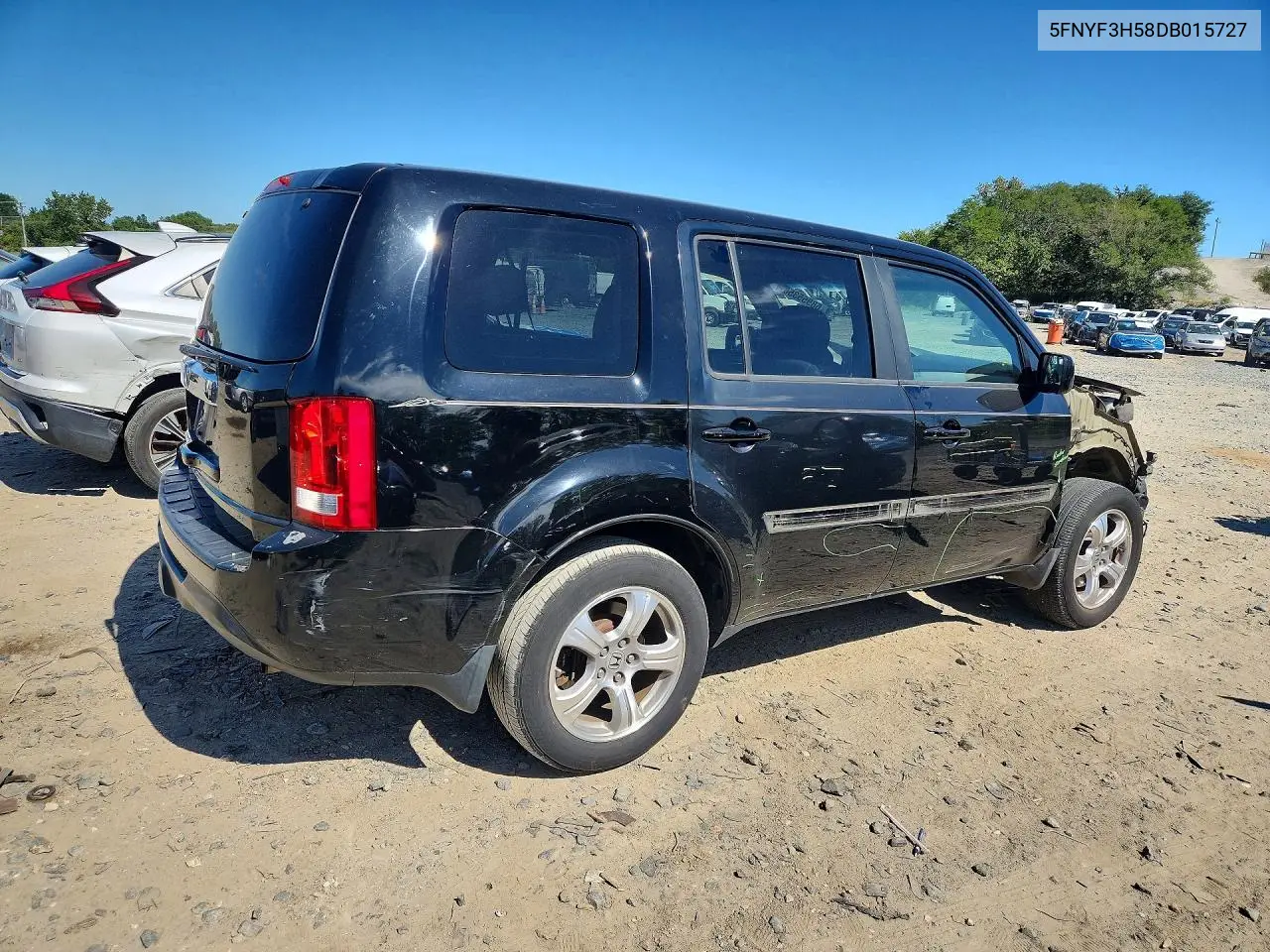 2013 HONDA PILOT VIN 5FNYF3H58DB015727 — фото 3