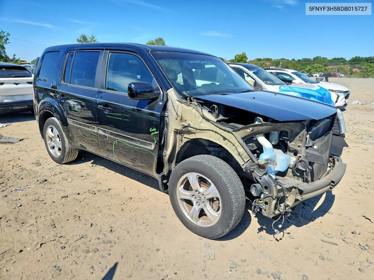 2013 HONDA PILOT VIN 5FNYF3H58DB015727 — фото 4