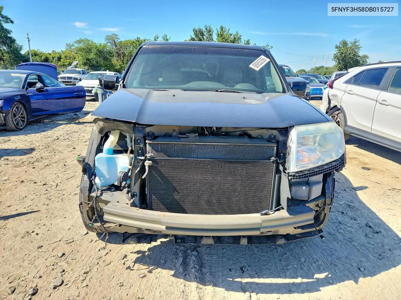 2013 HONDA PILOT VIN 5FNYF3H58DB015727 — фото 5